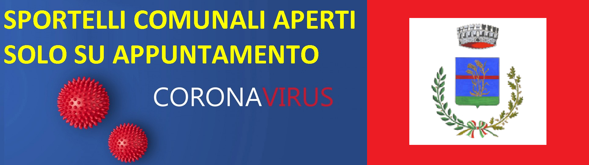 Covid ricevimento uffici comunali solo su appuntamento